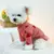 Pijama elástico com gola alta, roupas para animais, pijama rosa fino - Seu Little Pet
