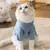 Imagem do Roupas de cachorro e gato, cardigan de malha listrada para animais