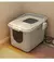 Bacia Grande, areia - Top Entry Cat Litter Box com Cat Litter Scoop Oval - loja online
