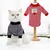 Camisola listrada quente, moletons do cachorro e gatos na internet