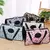 Mochila de couro gato multi-cor, saco multifuncional para animais