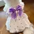 Vestido refrescante para cachorro, arco fino, impressão de coração - Seu Little Pet