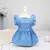 Roupas jeans bordadas letras finas para cães pequenos, vestido de cachorro - Seu Little Pet