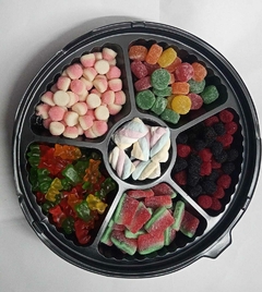 Bandeja Picada Mix Gomitas 6 Divisiones Mas De Medio Kilo!