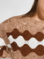 Casaco Tricot Ondas Caramelo - comprar online