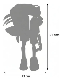 Figura coleccionable La Grande Dimenzione con dimensiones de 21 cm de alto por 13 cm de ancho en silueta gris