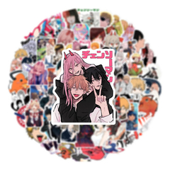 Stickers 100 Pz Chainsaw Man Pochita Denji Power Makima Aki - comprar en línea