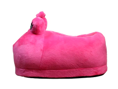 Pantuflas de peluche rosa con diseño de Wan Alien Pou, ideal para comodidad y diversión.