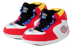 Pantuflas estilo sneakers de anime de Luffy con estampados coloridos y llavero incluido.