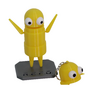 Figura articulada amarilla de Repo R.e.p.o con un llavero decorativo.