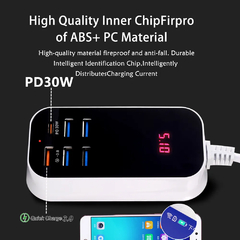 Carregador USB Múltiplo PD 30W Tipo C Carregador Rápido Carregadores de Parede - comprar online