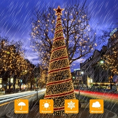 Festão ao ar livre, guirlanda impermeável, luzes de corda, festa de Natal, dec - banca_veiastores