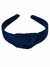 Tiara de Cabelo Canelada Nó Arco HairBand Infantil - Azul Marinho - Bow Fashion Style