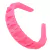 Tiara Trançada Arco de Cabelo Canelada Arco HairBand Adulto - Rosa Neon - Bow Fashion Style