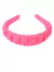 Tiara Trançada Arco de Cabelo Canelada Arco HairBand Adulto - Rosa Neon