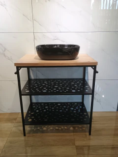VANITORY MET 78CM x 49CM H:84 C/TAPA MADERA en internet