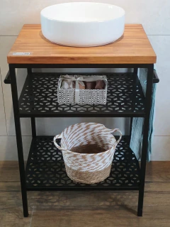VANITORY MET 55CM X 45CM H:75CM C/TAPA MADERA en internet