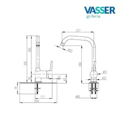 VASSER LYRA 10/2302.01 JGO MONOC MESADA COCINA C/BASE en internet