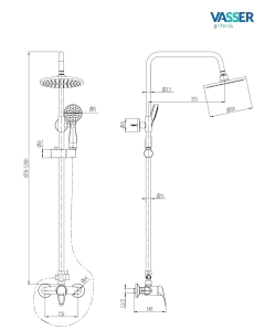 VASSER IRIS 29/1122 JGO MONOC DUCHA PARED C/BARRAL Y DUCHA M en internet
