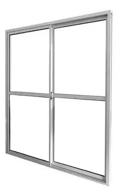 VENT ALU BCO STD V/E S/G CORR. 200X200 C/ VIDRIO - comprar online