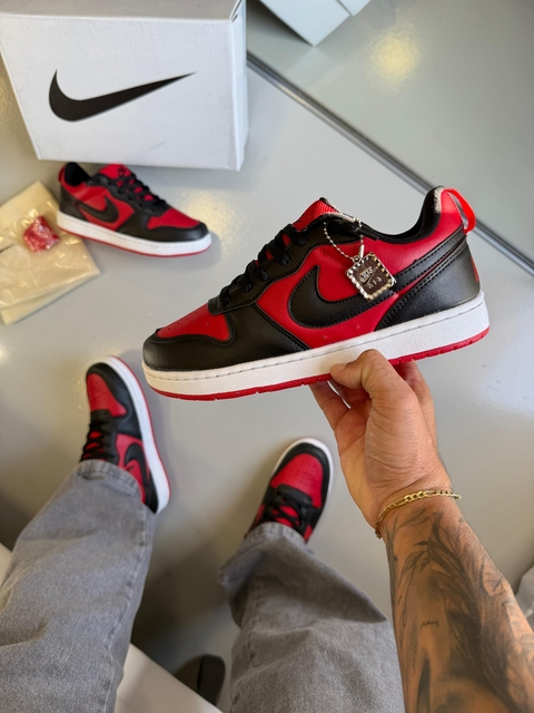 Tênis Nike Court Borough Low 2 Preto e Vermelho - comprar online