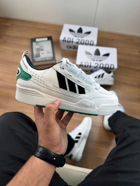 Tênis Adidas ADI 2000 White Black Green – Estilo Retrô com Toque Moderno - comprar online