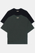 Kit 2 Camisetas Boxy Tee Preta/Cinza - comprar online