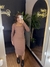Vestido mídi decote quadrado