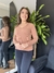 Blusa flanelada gola V