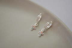 argolinha cruz cravejada - comprar online