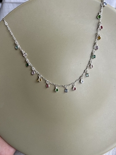 Imagem do choker zircônias coloridas