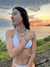 Imagem do Colar Choker Elo+Retângulo Summer Banhado a Prata