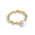 Anel Pérola Natural Essence Banhado a Ouro 18K - comprar online