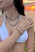Colar Choker Elo+Retângulo Summer Banhado a Prata - Ricas Joias - Joias Premium Banhadas a Ouro e Prata
