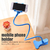 Suporte universal para celular, flexível, ajustável, clipe para cama