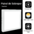 Kit 7 Led Painel Plafon Led 18w Sobrepor Quadrado Luz Frio 6000K