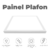 Kit 7 Led Painel Plafon Led 18w Sobrepor Quadrado Luz Frio 6000K - RapidStore