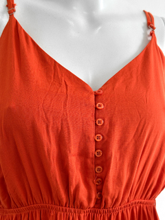 Vestido longo Laranja queimado na internet