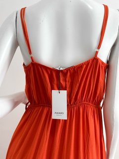 Vestido longo Laranja queimado - Fora Do Padrão Brechó 