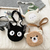 Bolsa de ombro de pelúcia cartoon para mulheres, bolsa crossbody na internet