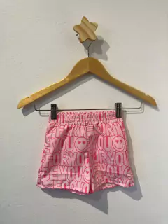 Short Tactel Menina Rosa