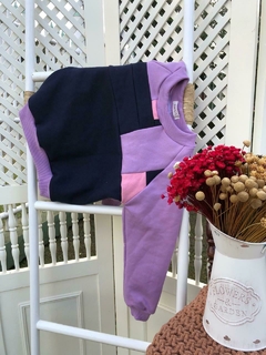 Blusa Moletom Oversized Zero Waste - Lilás