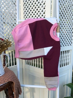 Blusa Moletom Oversized Zero Waste - Rosa - comprar online