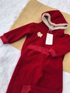 Conjunto Soft Bouclê Vermelho unissex