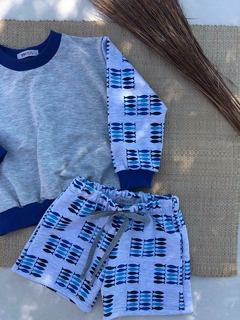 Blusa Moletinho Over Peixinhos - Bella Bordô Kids