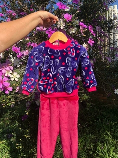 Conjunto Fleece - Azul e rosa Minnie - comprar online