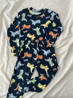 Pijama Azul Marinho Dinossauros - comprar online