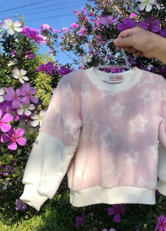 Blusão Fleece Rosa Estrela - comprar online