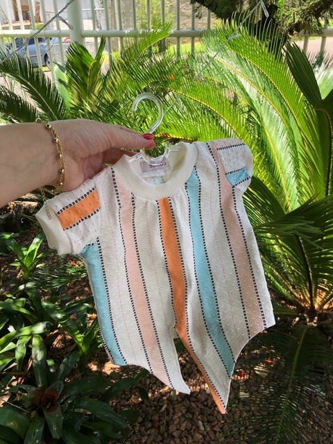 Blusa Tutti Frutti listras coloridas