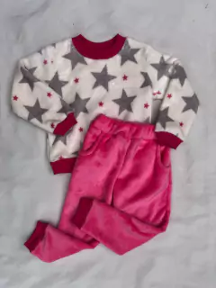 Conjunto Fleece - Estrelas rosa pink - comprar online